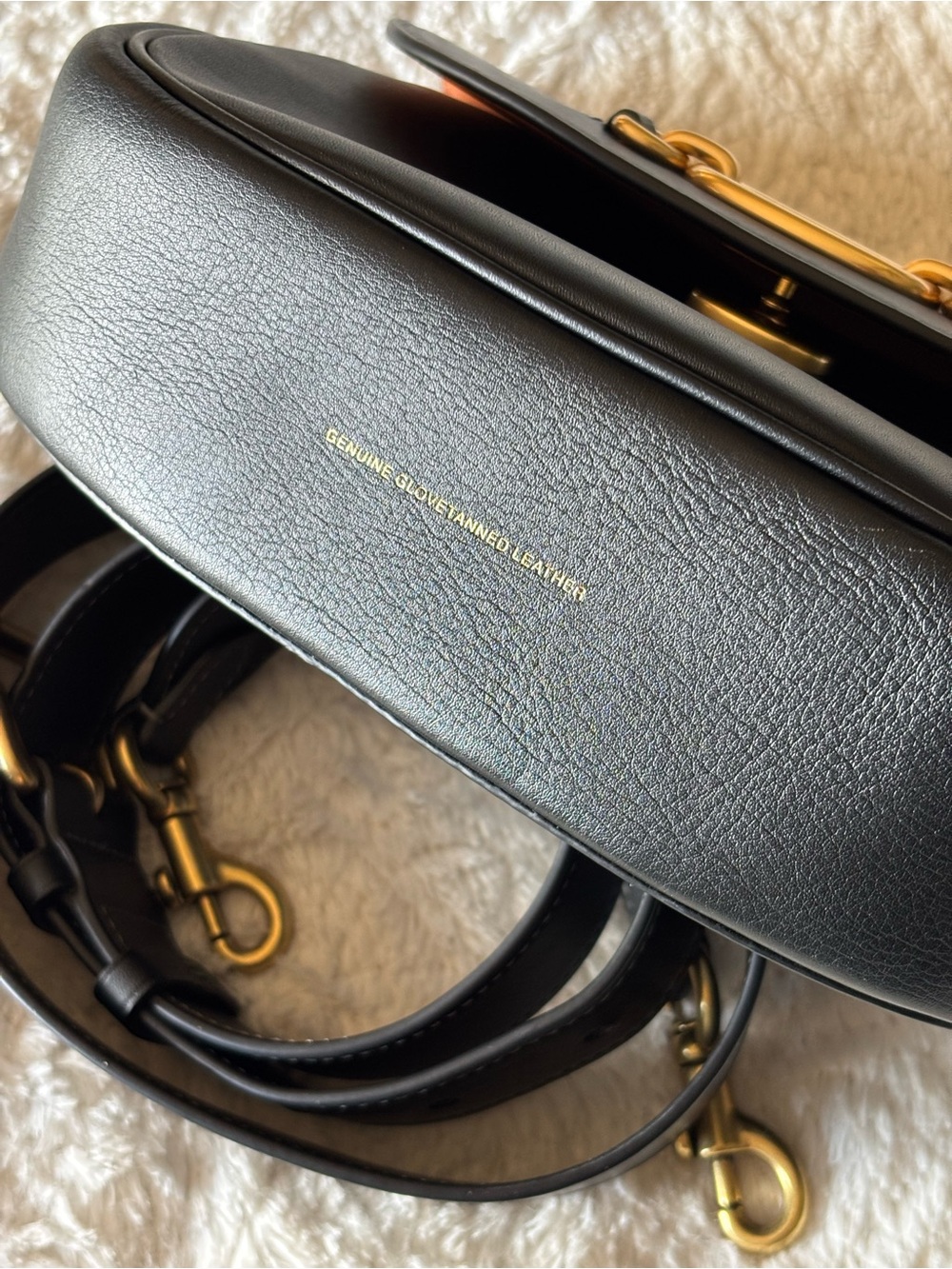 Coach Harley Crossbody (Large) in Black and Gold - Picture 4 of 9